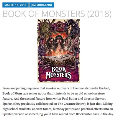 BOOK OF MONSTERS (2018)